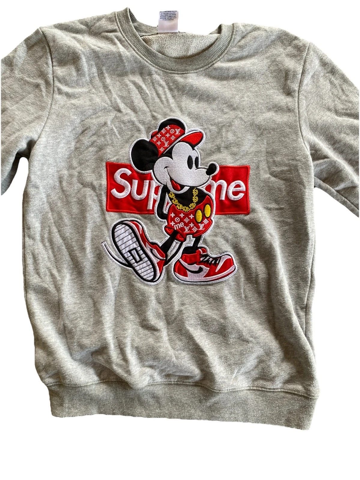 Sweat vintage bootleg suprême X Louis Vuitton X Mickey Mouse 100% coton L
