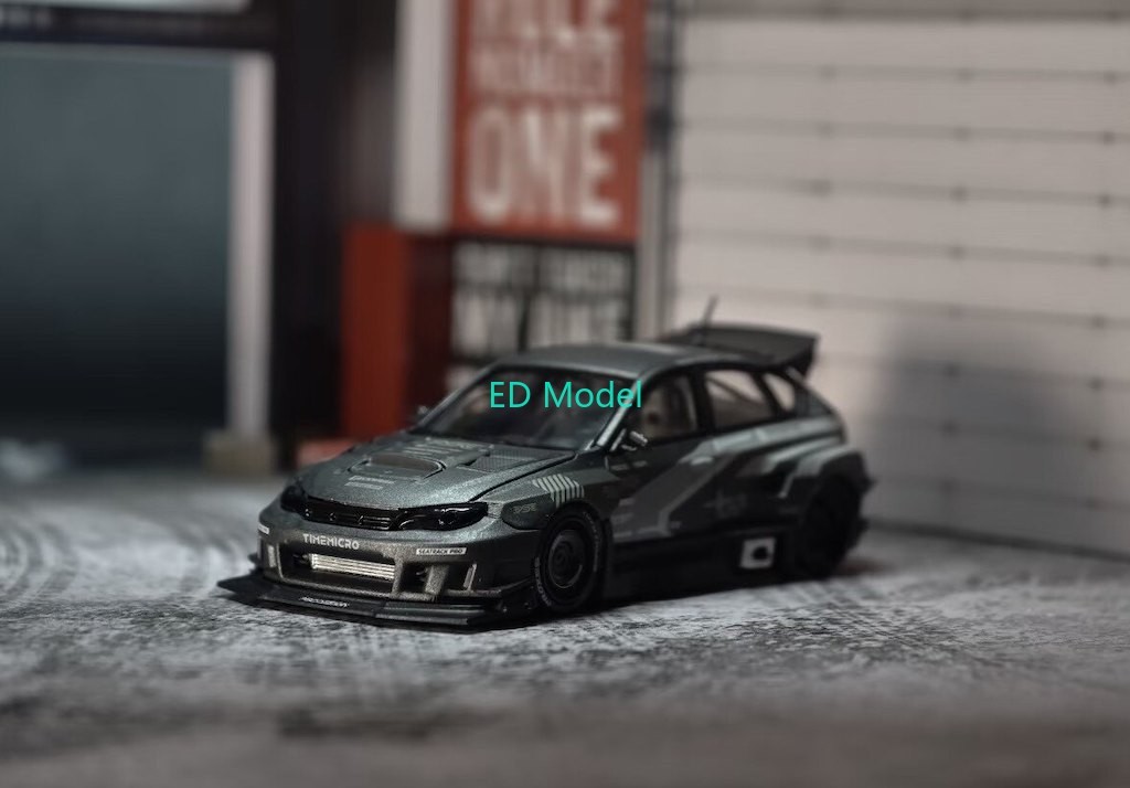 BN PSC 1:64 Gray Impreza STI Sports Model Diecast Metal Car