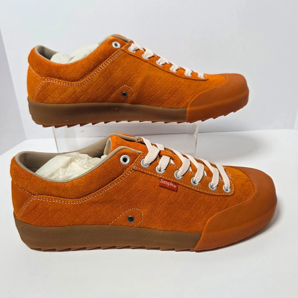 Vintage Simple Brand Shoes 2082 NIB Deadstock 2005 Burnt Orange Suede Size 11.5 - Image 4 of 4