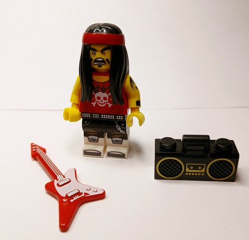Lego Figure Rocker LEGO Rocker Minifigure Bass Guitar Ninjago Movie 71019 Collection ...