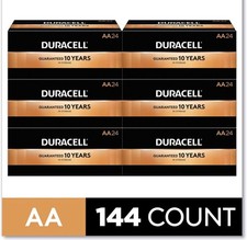 Duracell AA MN1500BKD Alkaline Battery with Duralock, Pack of 144 EXP 2036