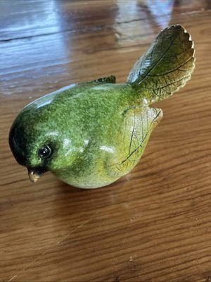 Ganz Autumn Bird Figurine with Leaf Wing & Tail Glossy Finish