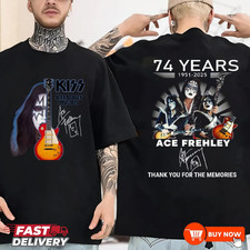 Ace Frehley Legendary 1951-2025 Memories Signature TShirt - Black, S-5XL