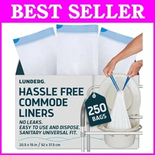 Value Pack Portable Toilet Liners - 250 Medical Grade Bags