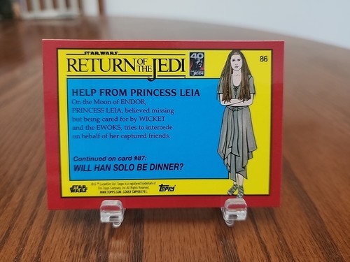 HELP FROM PRINCESS LEIA 2023 Topps RED Sapphire Return Of The Jedi #86 - Bild 2 von 2
