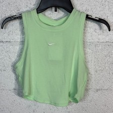 Nike Women's Ribbed Cropped Tank Vapor Green/sail XS