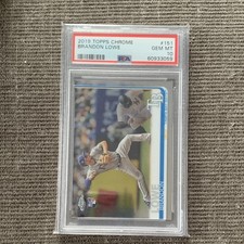 2019 Topps Chrome Brandon Lowe Rookie Card RC PSA 10. rookie card picture