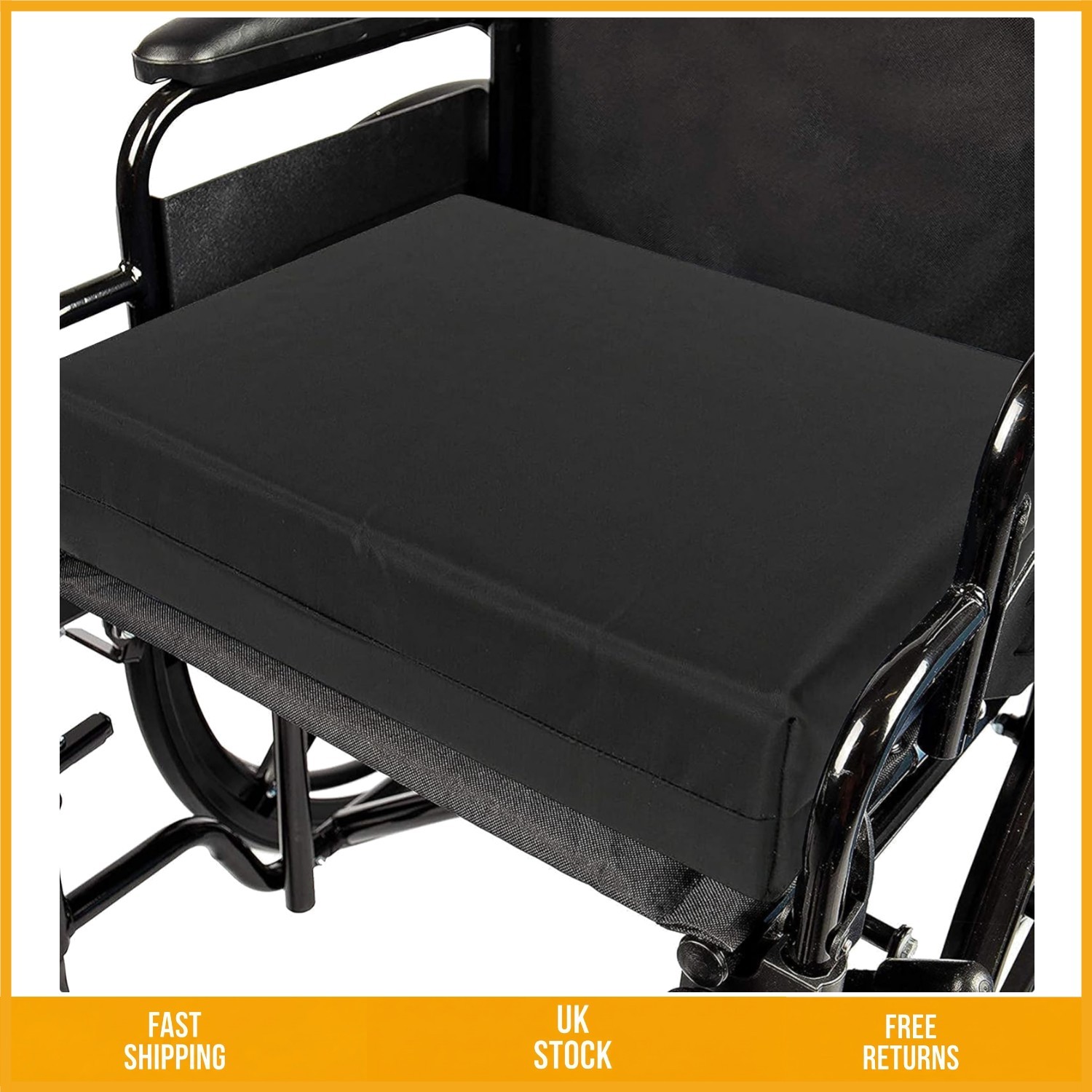 Ergonomic Gel Memory Foam Wheelchair Seat Cushion for Pain Relief 18x16x4in