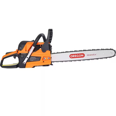 Orange 52 Cc 2-Cycle Gasoline Chain Saw with 20 In. OREGON Bar for Wood Cutting,