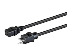Heavy Duty Extension Cord - 6 Feet - Black | IEC 60320 C19 to NEMA 5-20P, 12AWG
