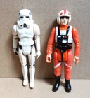 Star Wars 1978 Luke Skywalker X-Wing Pilot & 1977 Storm Trooper 3.75" Hong Kong