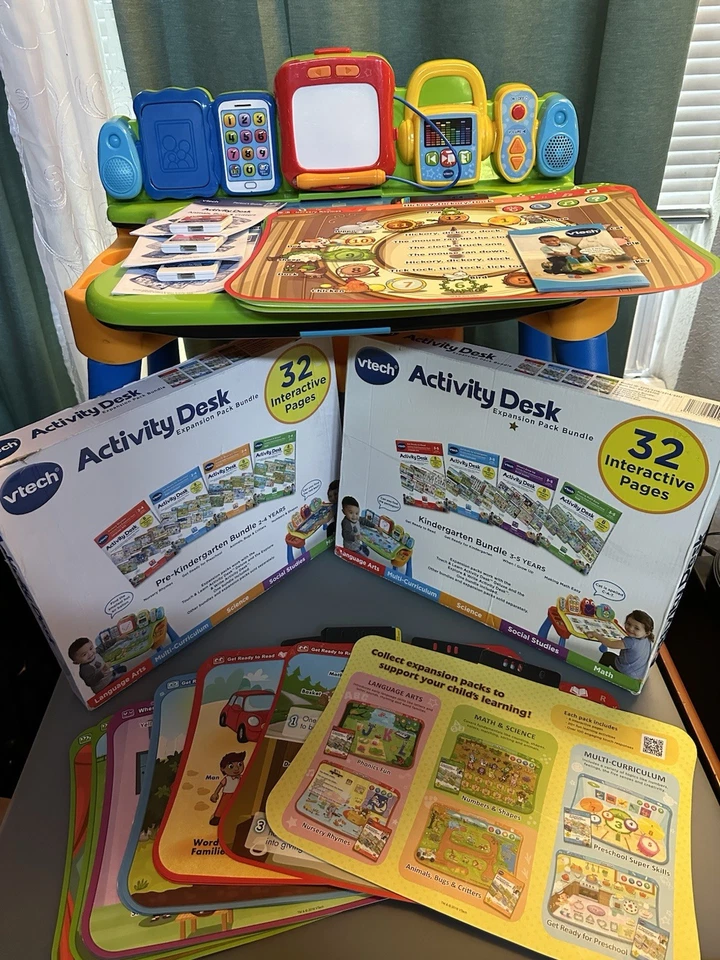 VTech Explore and Write Activity Desk/chalkboard/easel + Extra Expansion Packs - Image 4 of 4