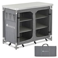 Campingküche Küchenbox Campingschrank faltbar Küche Camping Grau B-WARE