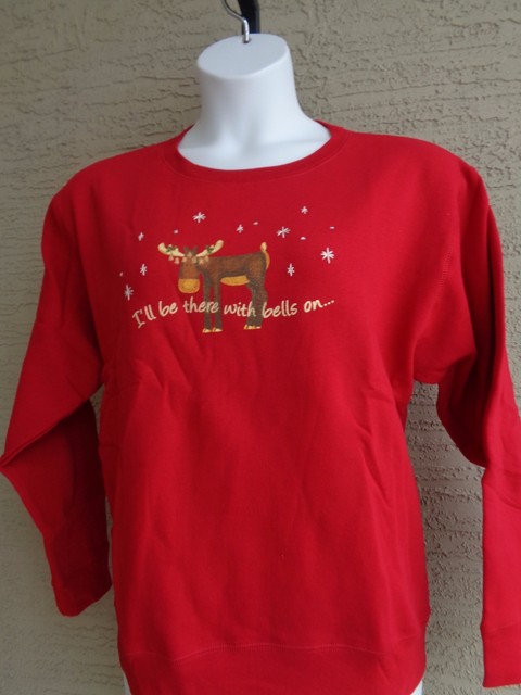 Hanes S Christmas Glitzy Grandma Love Graphic Crew Neck Sweatshirt Red for sale online | eBay