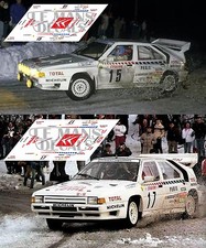 Decals Citroen BX 4 TC Rallye Montecarlo 1986 slot Andruet Wambergue calcas