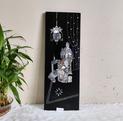 Antique Japanese Artist Mother of Pearl Inlay Shibayama Art Wall