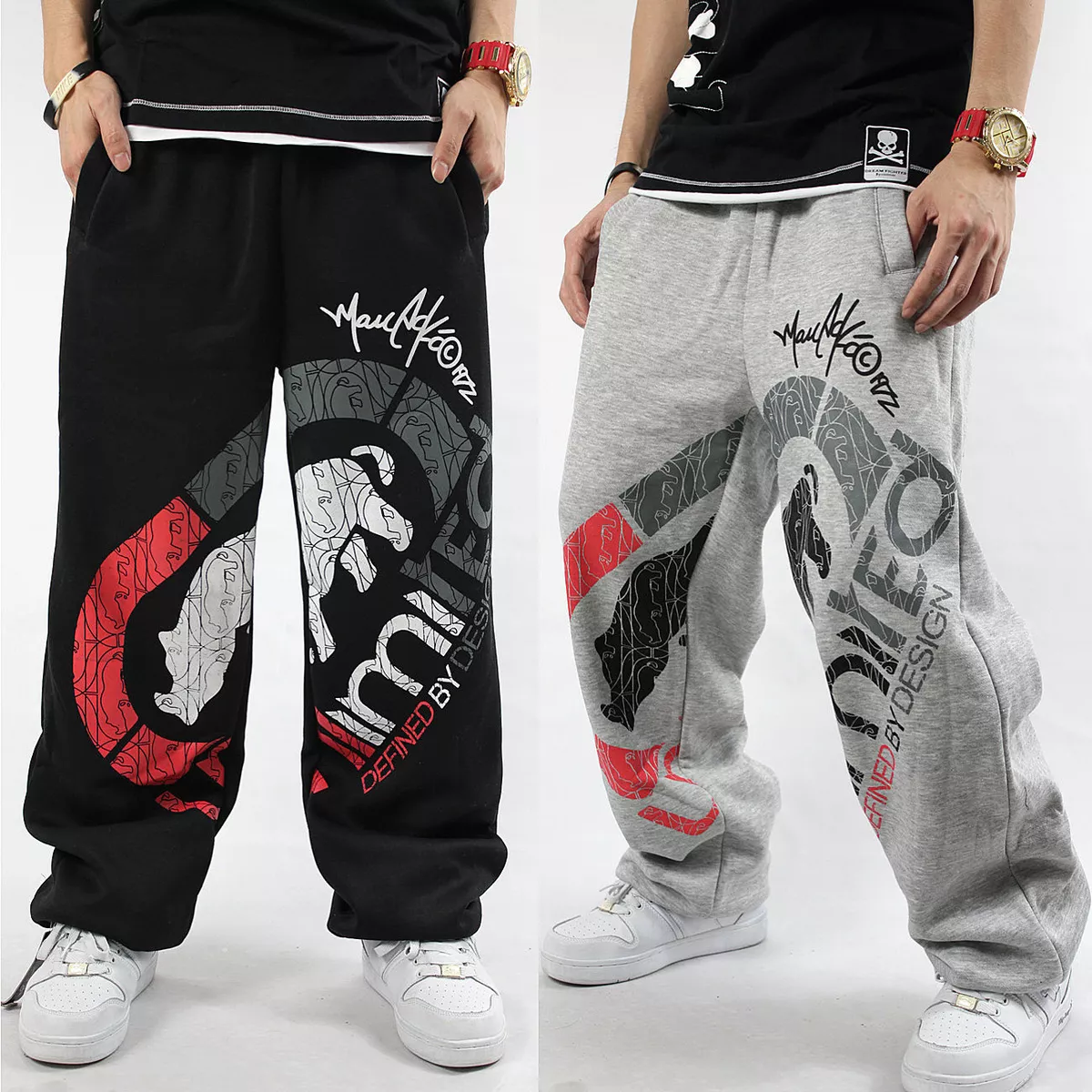 Men's Ecko Unltd Hip Hop SkateBoarding SweatPants Cotton Loose Printing  Pants