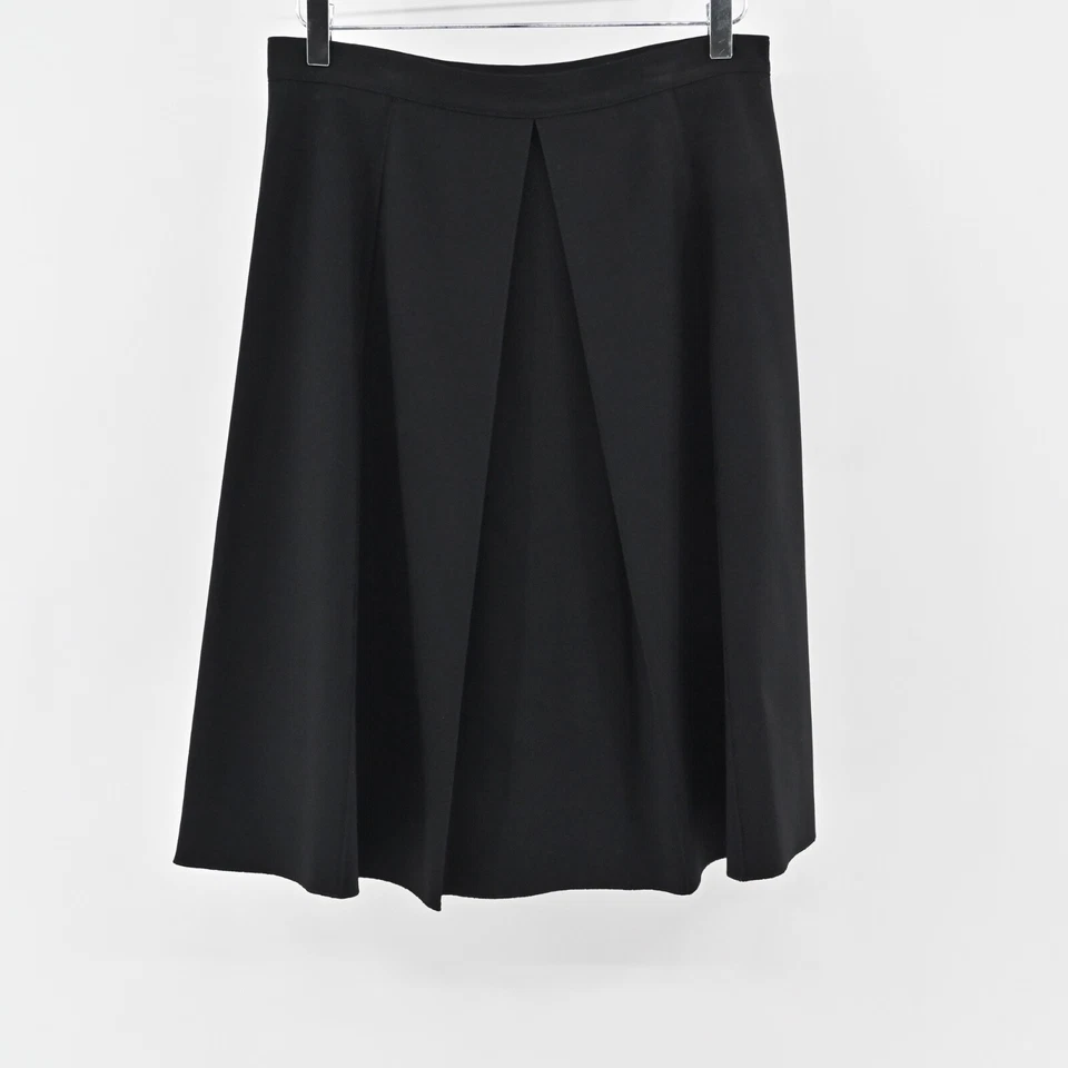 Falda Plisada LES COPAINS Talla 46 Negra Hasta la Rodilla Línea A Jersey Elastizado Retro Foto 2 de 4