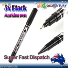 Brand New 5x Black Dual-Tip Tattoo Skin Marker Piercing Marking Pen