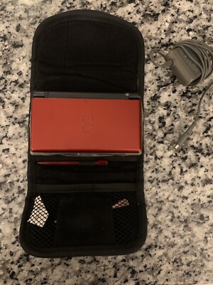 Nintendo DS Lite Crimson Handheld System - Red/Black *READ DESCRIPTION*