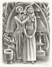 MIGUEL COVARRUBIAS : Rice Granary, Bali : Archival Art Print