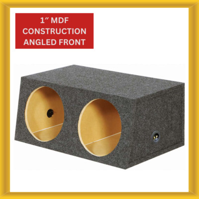 QPower QHDBASS12 Dual 12  12-Inch Sealed Heavy Duty Angled Empty Woofer Box