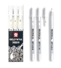 SAKURA - Gelly Basic White - 05-08 - 10 - Set  1 Count (Pack of 1), white