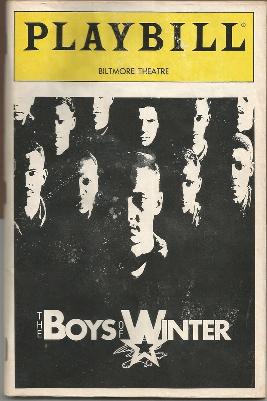 Boys of Winter 1986 OPENING NIGHT Broadway Playbill Wesley Snipes Matt Dillon