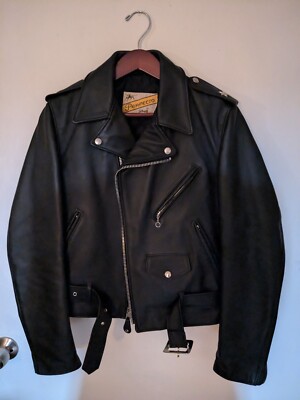 Schott Perfecto 613 One Star Leather Jacket Size 38 Steerhide