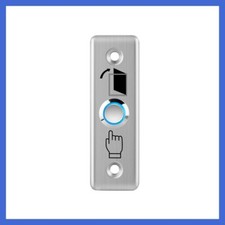 Stainless Steel Blue Backlight Normally open Access control Exit PUSH Button