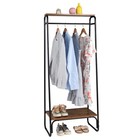 Clothes Rack Small Metal Garment Rack with Shelves open wardrobe for ...