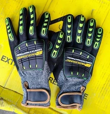 (12) TILSATEC RHINO CR+ KNUCKLEGUARD WORK GLOVES -  TTP091SNF-KG, SIZE 11 / 2XL