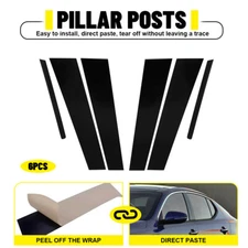 Glossy Black Pillar Posts Window Door Trim Cover Fit For KIA Optima 2011-2015 T