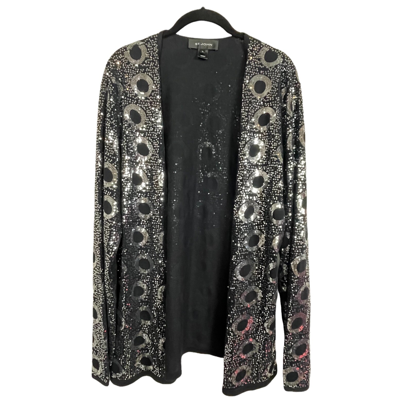 St John Sequin Open Front Cardigan 