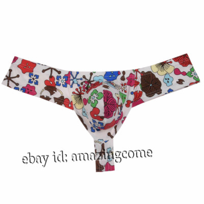 Men Bikini Thong Boxers Pouch Thong Male Mini Cheek Boxer Tanga Cotton Underwear