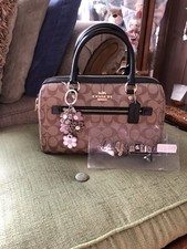 NWOT Coach 83607 Rowan Satchel Signature Canvas in Khaki Brown