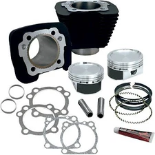 S&S Wrinkle Black Big Bore 883 to 1200 Conversion Kit for Harley Sportster 86-22