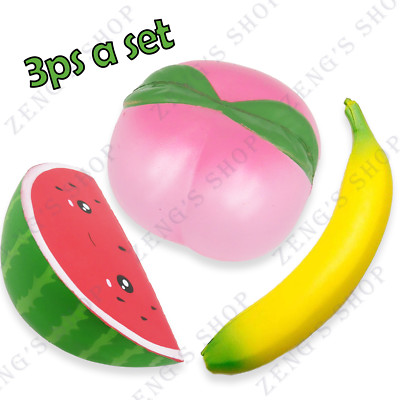 Smile Fruit Jumbo Slow Rising Soft Squishys Squeeze Toy Stress