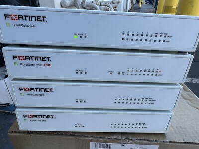 1 Fortinet FortiGate 60E Network Security Firewall  With Power Cord