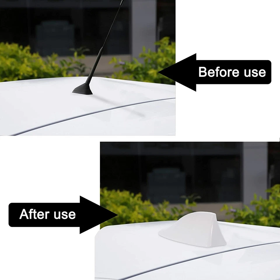 Radio antena aleta de tiburón techo coche AM FM señal aérea universal para sedán SUV ROJO Foto 4 de 4