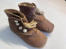 Victorian High Top Baby Shoes With Glass Buttons & Tassels