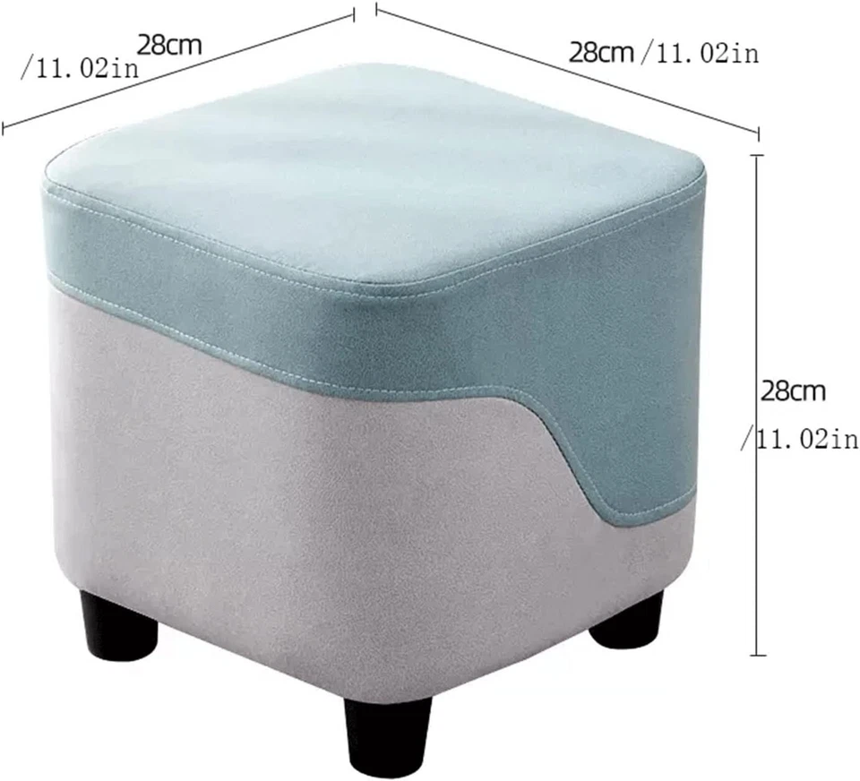 Foot Rest Sofa Stool Household Small Stool Creative Stitching Pattern Small Squa - Image 3 of 4