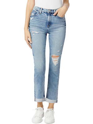 HUDSON NWT Women's Holly Denim High Rise Crop Straight Leg Jeans Blue Size 27
