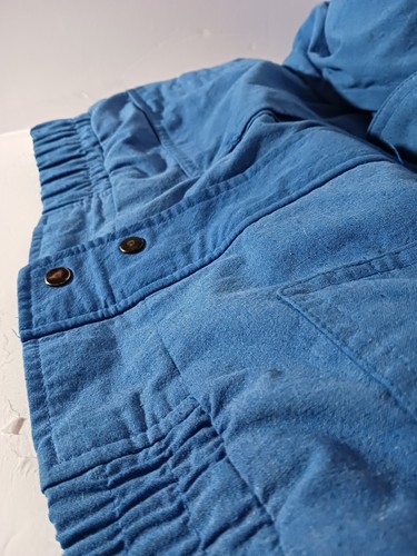 Vtg Trader Bay Bomber Jacket Mens Sz XL Tall Blue Full Zip Snaps - Picture 10 of 11