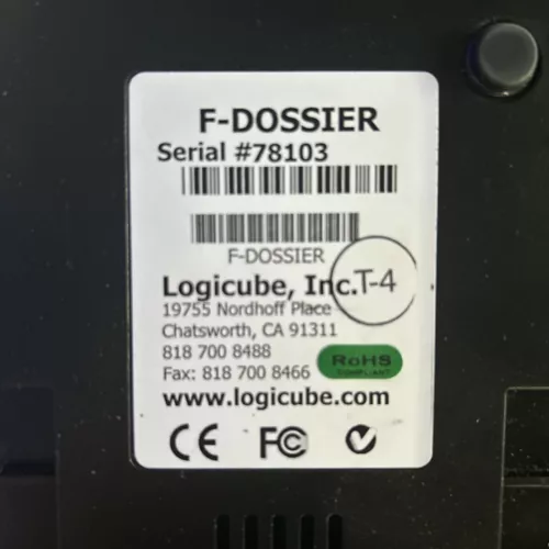 LOGICUBE FORENSIC DOSSIER W/ Case F-Dossier 78103