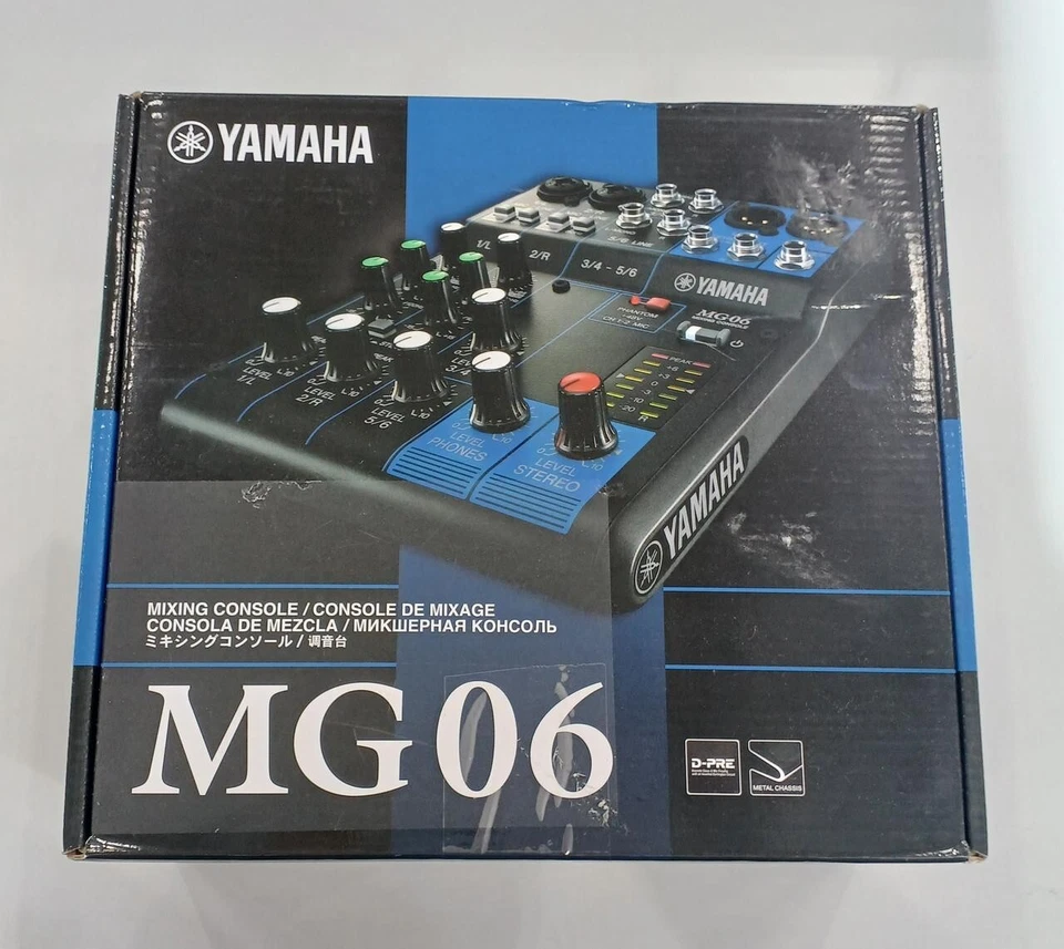 Yamaha MG06 6ch Mixing Console 2 Mic Stereo Mixer Digital Effects MG06 - Image 3 of 4