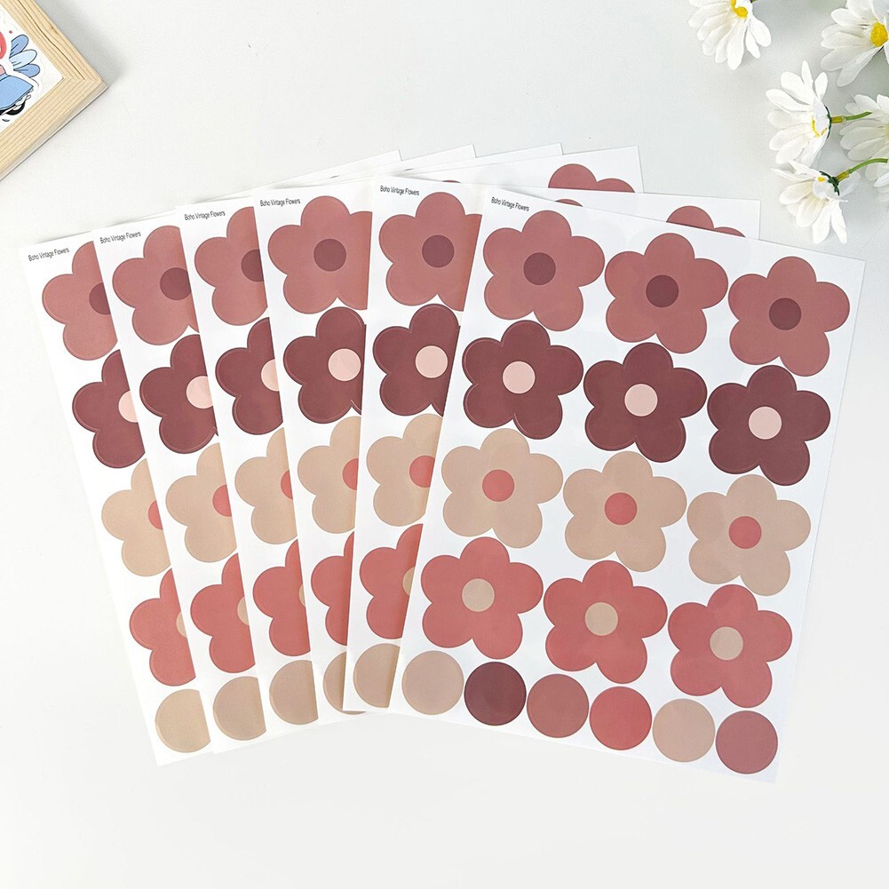 Creative Decoration Retro Flower Wall Sticker Vintage Style for