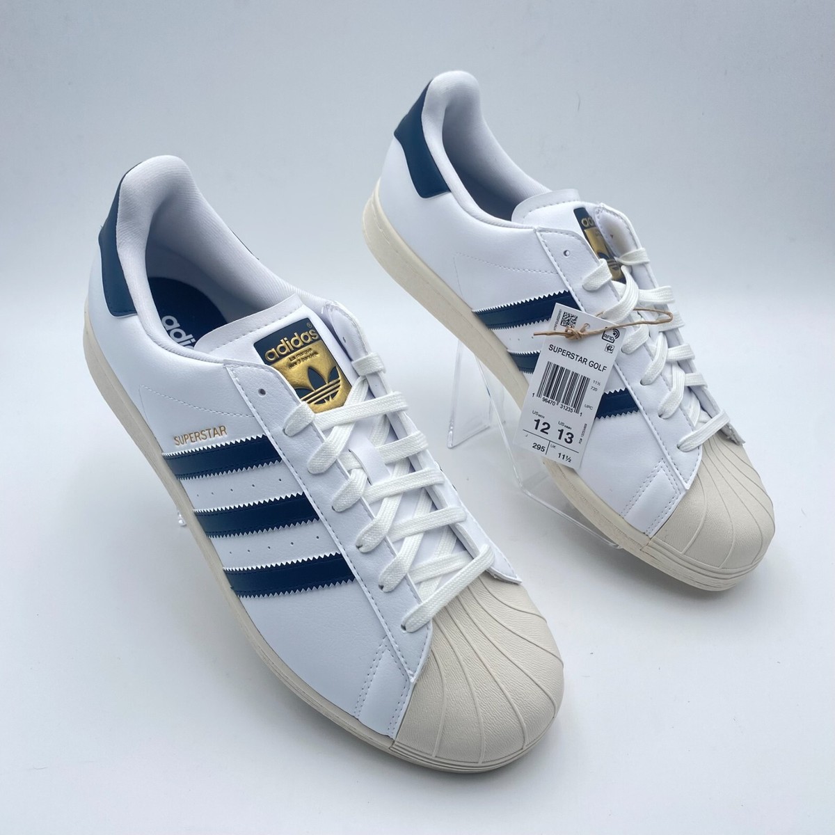 Adidas Superstar Golf Shoes ID5003 ★送料込/追跡付 Adidas Originals Superstar Golf Shoes Mens US 12 White Navy