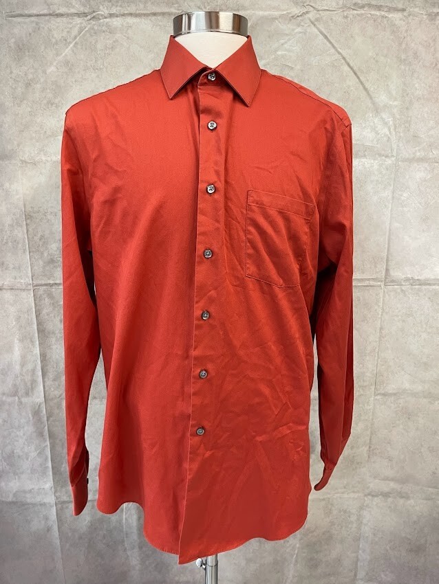 Van Heusen Lux Sateen Athletic Fit Button Front Shirt Long Sleeve