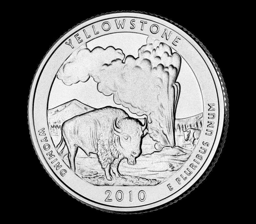 2010-D America the Beautiful Quarters Yellowstone — photo from the most recent tracked eBay sale